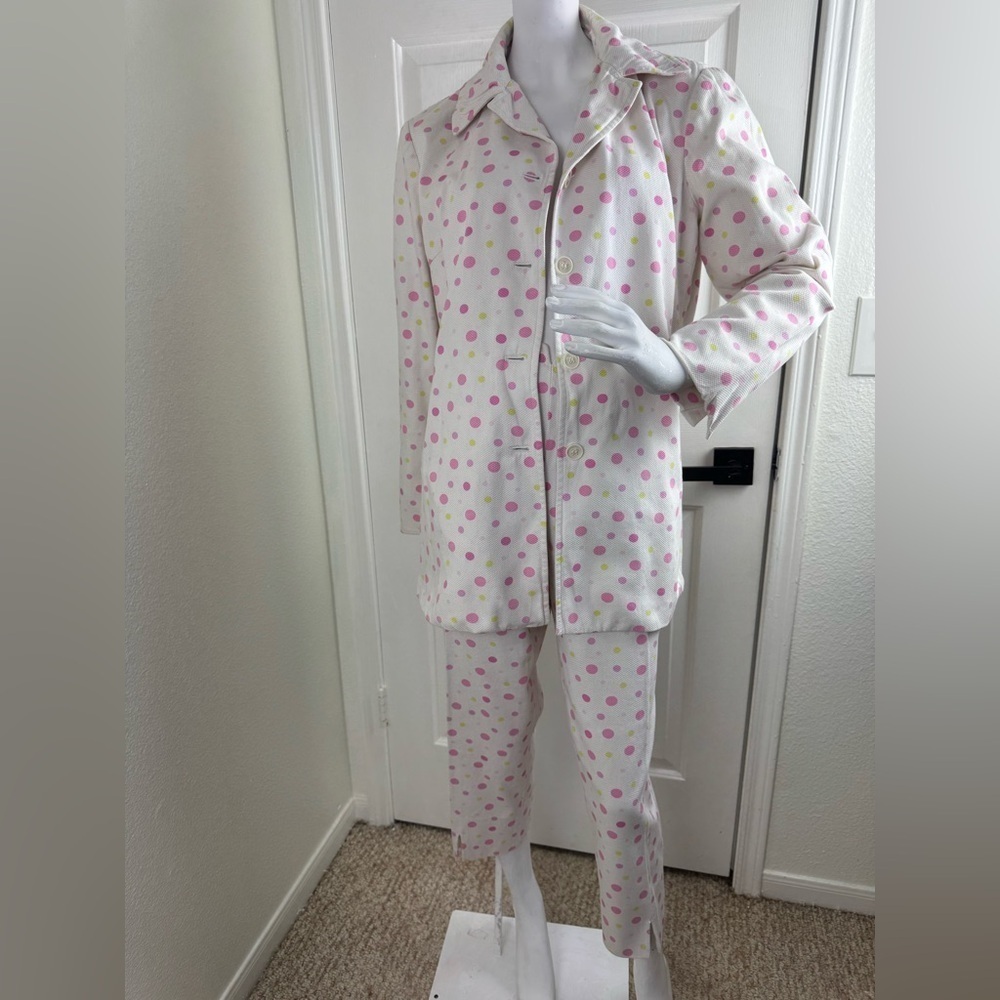 Andre Oliver Pink and White Blazer Sets Size 10. A1